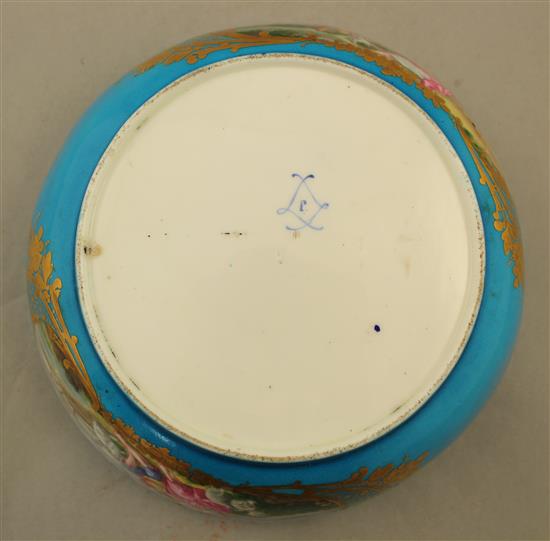 A Sevres bleu celeste salad bowl, 23.5cm